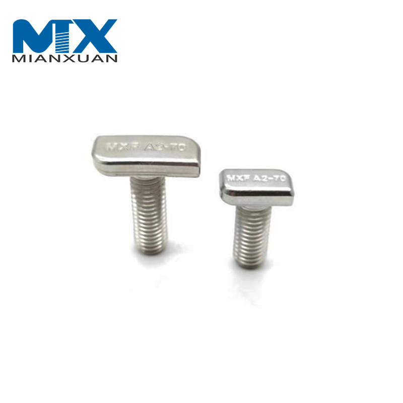 Perno en T cuadrado con cabeza de martillo de acero inoxidable A2-70
