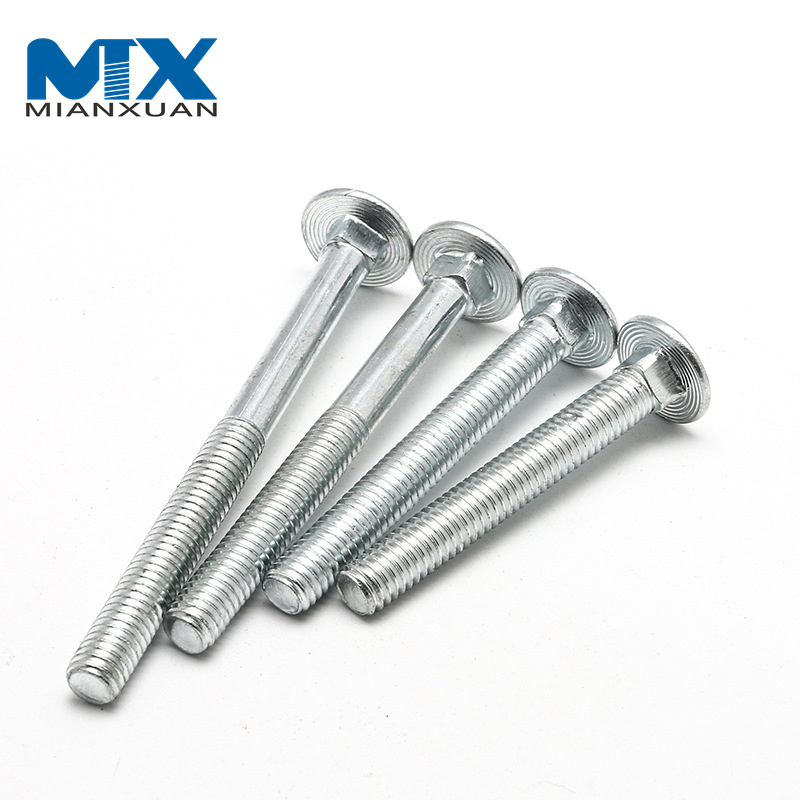 Pernos de carro con perno de cuello cuadrado DIN603 Pernos de cuello cuadrado con cabeza de seta