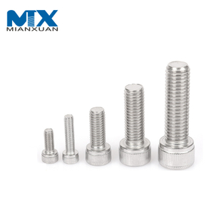 Tornillos de cabeza hueca hexagonal pasivados de acero inoxidable métrico DIN 912 304