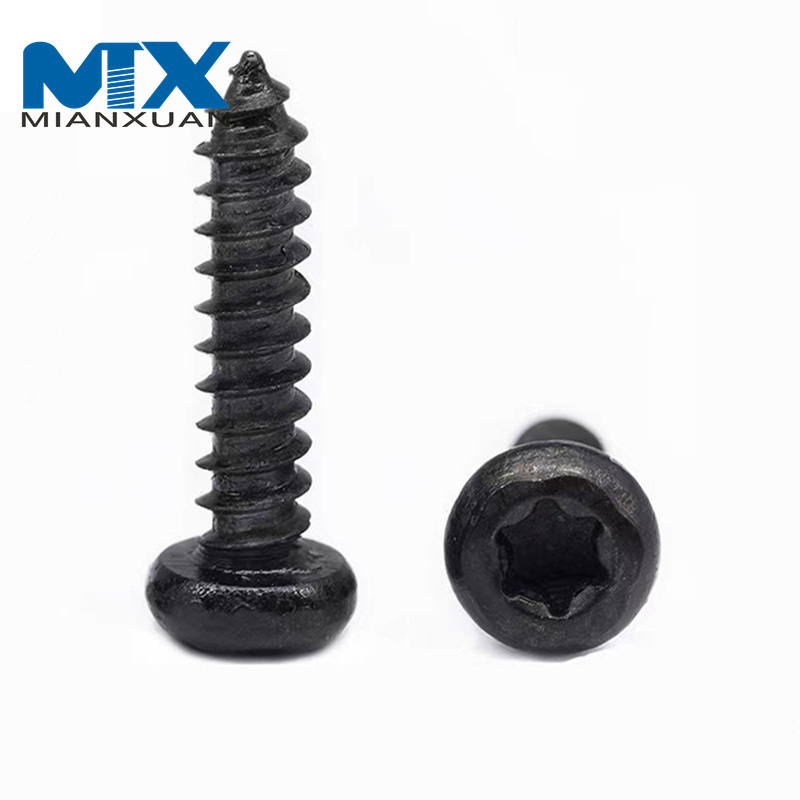 Tornillo autorroscante de cola puntiaguda antirrobo de seguridad con ranura Torx avellanada especial