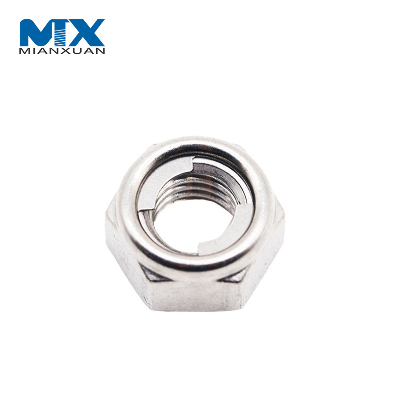 Tuerca autoblocante de metal hexagonal chapada en zinc DIN980m de alta calidad