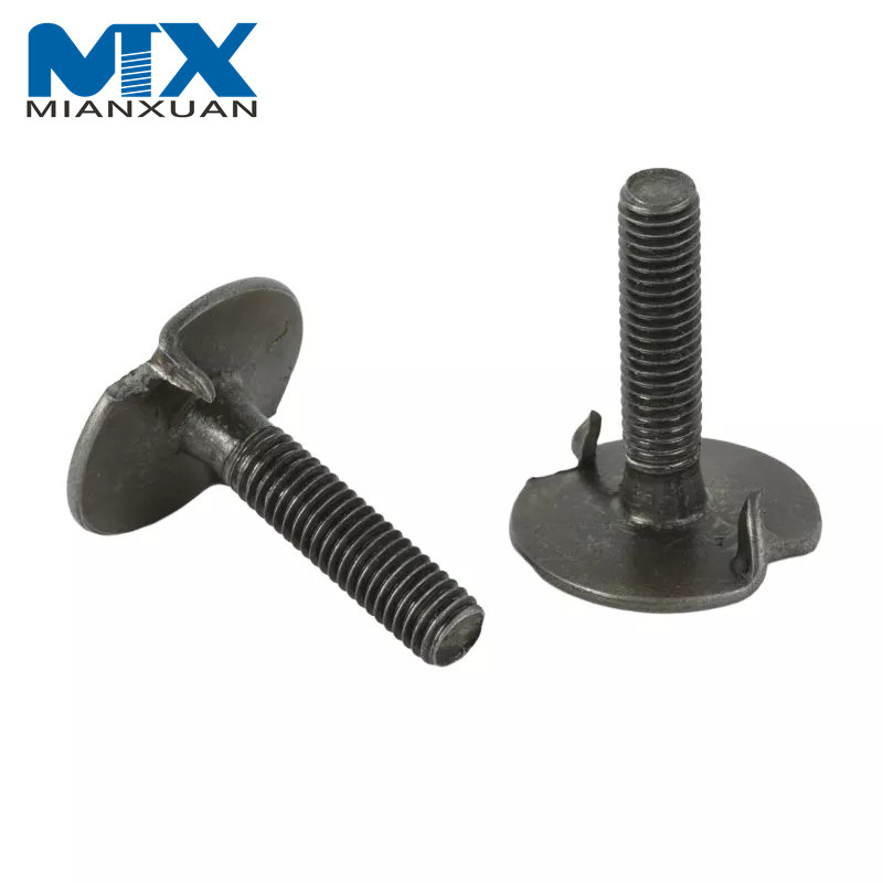 DIN15237 Tornillo de correa de cubo de elevador con colmillos de cabeza avellanada plana de 2 dientes lisos