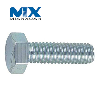 Acero al carbono 4,8 8,8 10,9 12,9 Perno hexagonal de acero dulce ISO4017 Perno hexagonal 4017 M3 M4 M5 M6 M8 Galvanizado liso negro de zinc