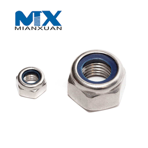 Tuerca de inserción de nailon hexagonal DIN985 Tuerca autoblocante DIN 985 Acero al carbono 4,8 8,8 10,9 12,9 M24 M30 M36 M42 M48 Zinc negro galvanizado liso