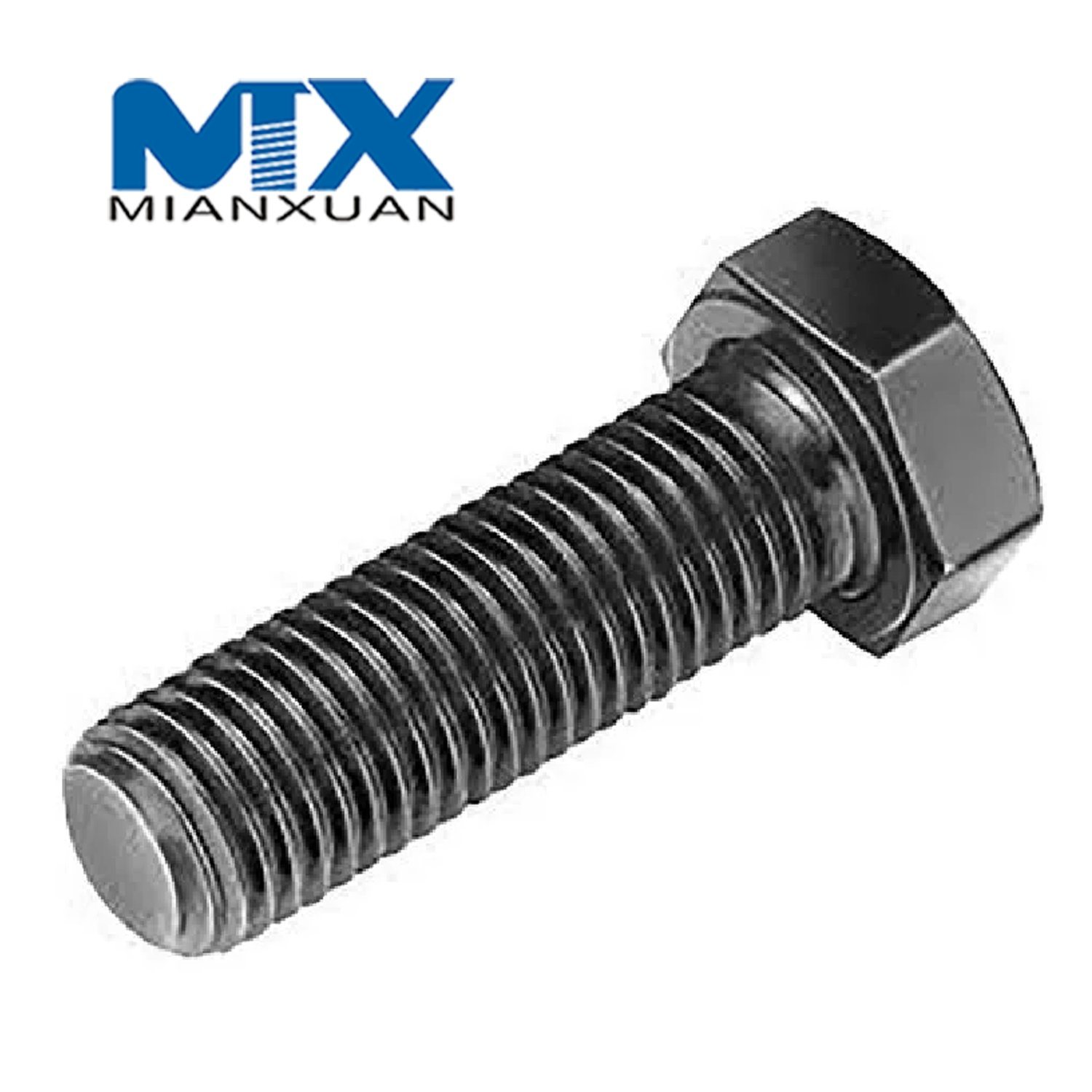 Acero al carbono 4,8 8,8 10,9 12,9 Perno hexagonal de acero dulce ISO4017 Perno hexagonal 4017 M3 M4 M5 M6 M8 HDG Galvanizado en caliente