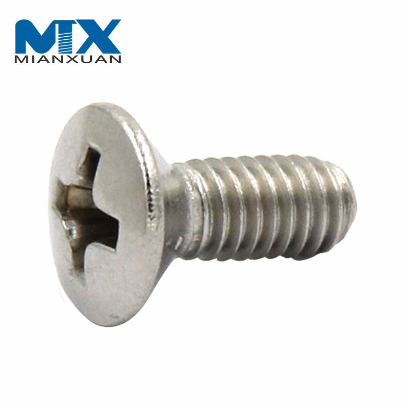 304 tornillos de cabeza avellanada elevada Phillip de acero inoxidable 316 DIN966