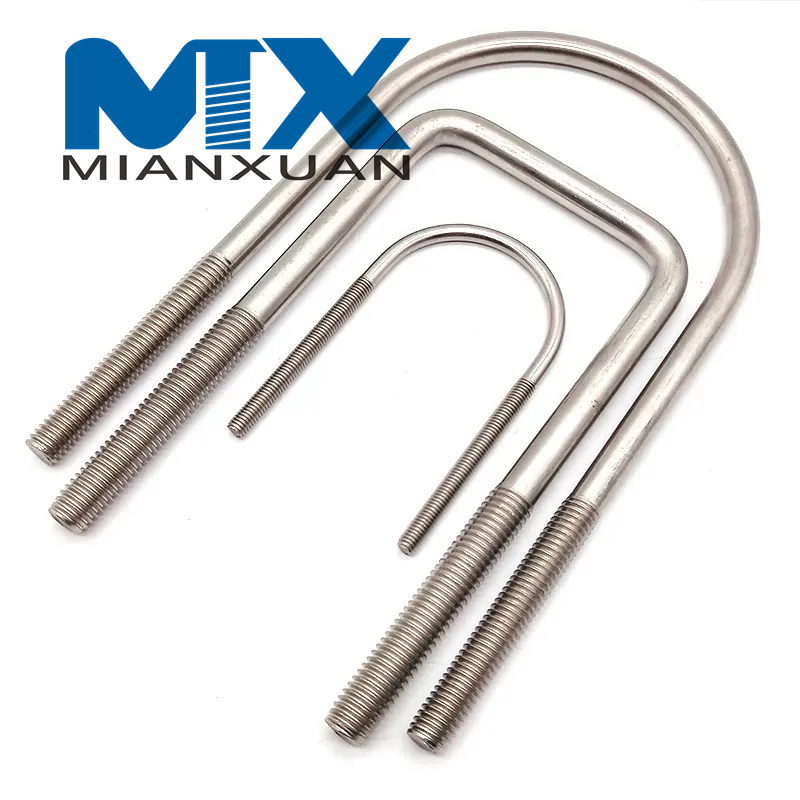 Perno en forma de U de acero inoxidable SS304 A2-70 DIN3570