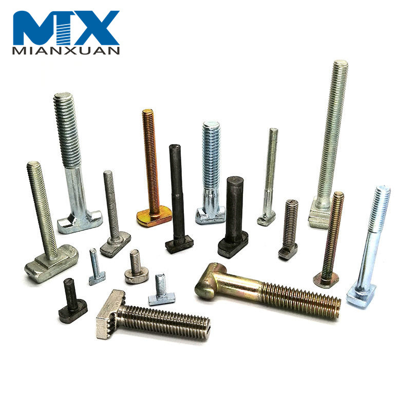 DIN186 Perno M8 Hombro Cabeza plana Perno en T Acero inoxidable 316 DIN186