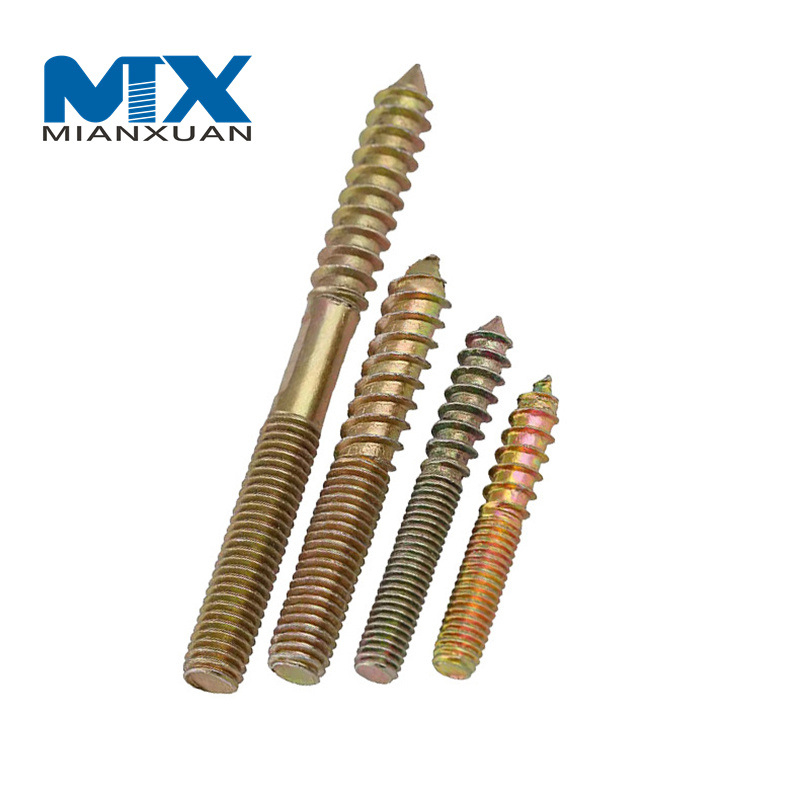 Perno de suspensión de rosca de madera, tornillo de pasador, Perno de suspensión de fijación de muebles de doble extremo