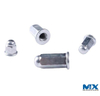 Tuercas con brida hexagonal de acero inoxidable con cabeza domo soldada