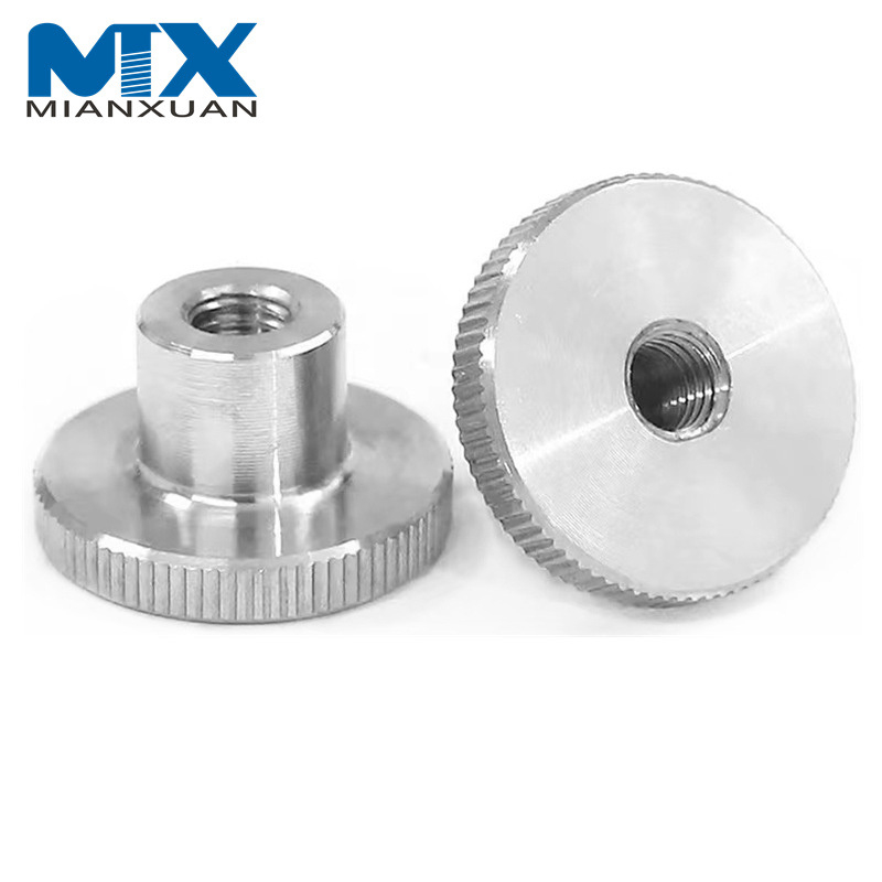 Tuercas moleteadas de acero al carbono galvanizadas M3 M4 M5 M6 DIN466