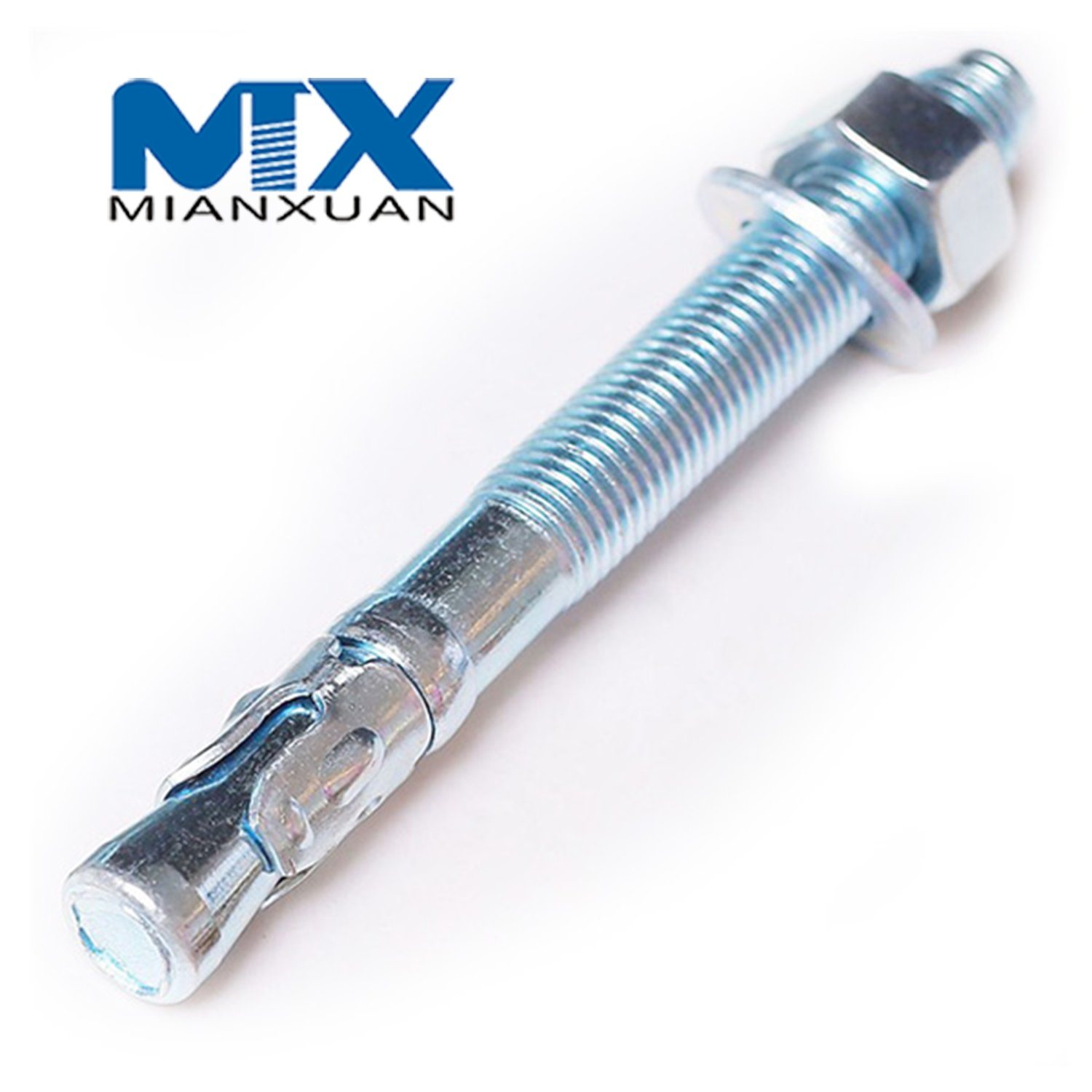 Anclaje blanco de la manga del galvanizado del tornillo del grado 4,8 del acero de carbono real de la fábrica