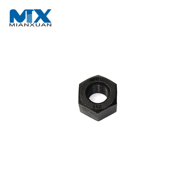 Tuerca hexagonal con acabado negro ASME B 18.2.2 para perno hexagonal con varilla roscada Grado 2 5 8