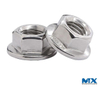 Tuercas hexagonales de acero inoxidable con brida Serie en pulgadas