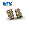 Rosca de zinc para tuercas de inserción de madera Tuercas para muebles con cabeza hexagonal con bridas