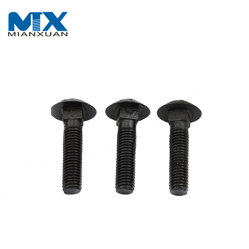 NF E 27-3 Pernos de cuello cuadrado con cabeza de copa Pernos de carro con cabeza de seta Sujetador 304 316 Acero inoxidable Óxido negro de carbono galvanizado