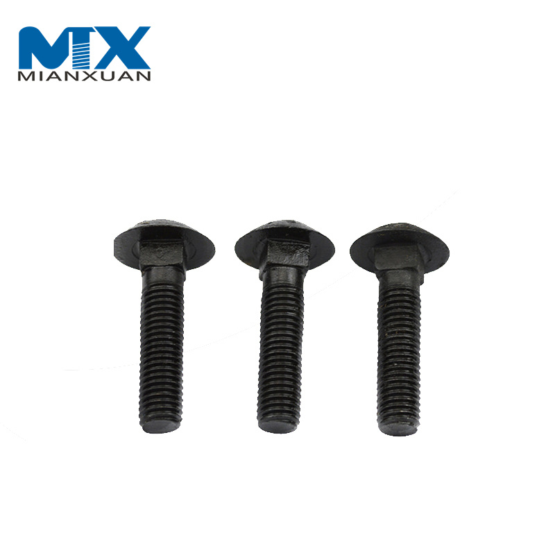 NF E 27-3 Pernos de cuello cuadrado con cabeza de copa Pernos de carro con cabeza de seta Sujetador 304 316 Acero inoxidable Óxido negro de carbono galvanizado