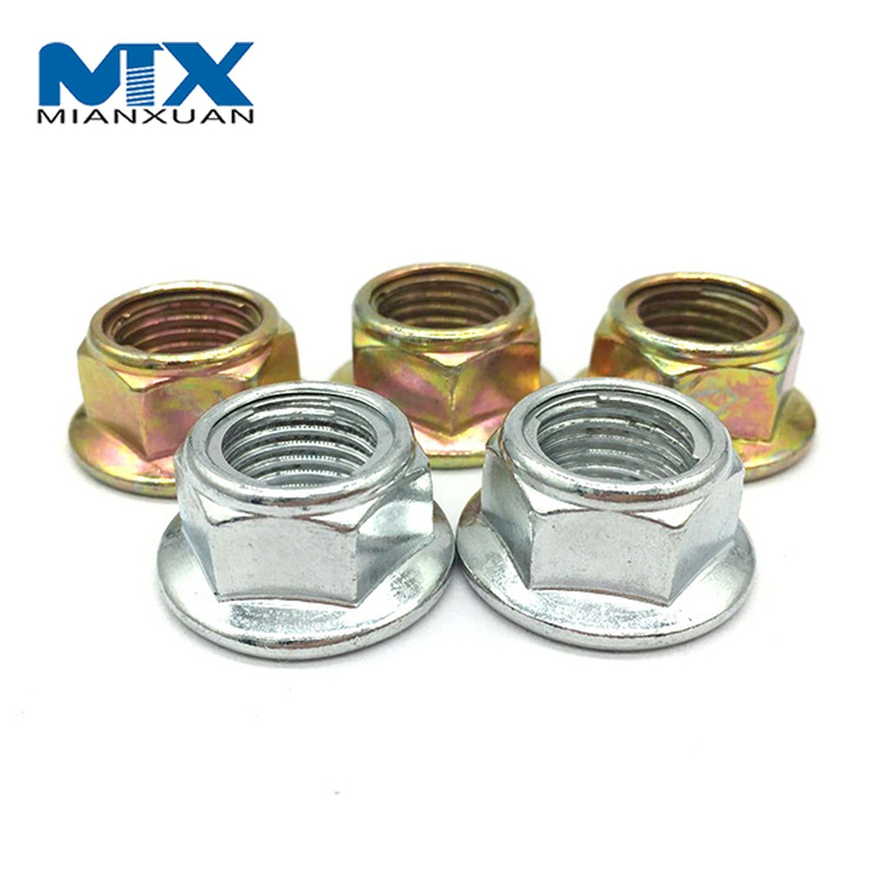 Brida de tuerca de seguridad hexagonal GB1587 con moleteado sin moleteado