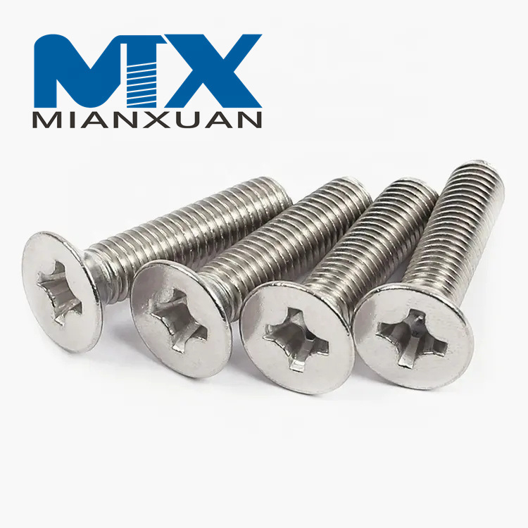 Tornillo de perno de máquina de cabeza plana DIN965 Phil