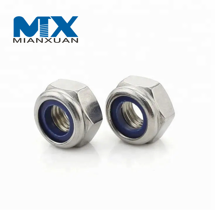 Tuercas de bloqueo de seguridad Nylock flotantes hexagonales con inserto de nailon