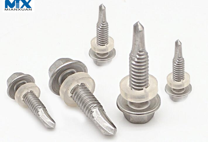 Tornillos con cabeza de arandela hexagonal con brida y arandela redonda