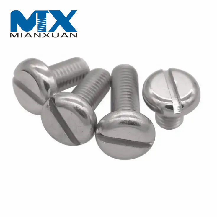 Tornillos ranurados de cabeza de queso de acero inoxidable DIN84