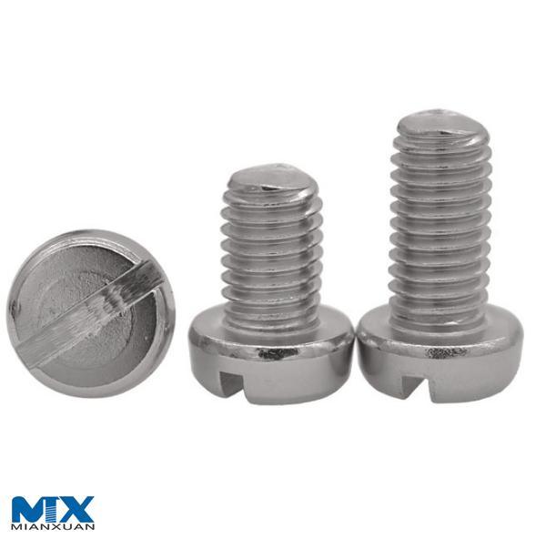 Tornillos de cabeza de queso ranurados de acero inoxidable