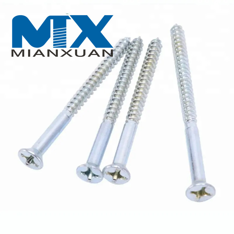 Tornillo para madera de cabeza plana Phillips de acero inoxidable con bestseller de fábrica