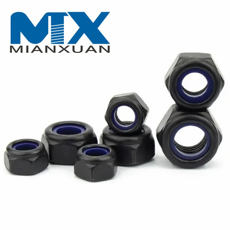 Tuerca de seguridad de nailon hexagonal DIN985