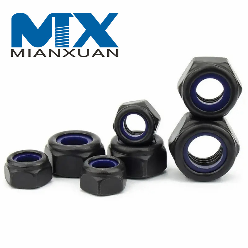 Tuerca de seguridad de nailon hexagonal DIN985