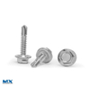 Tornillos perforadores de cabeza hexagonal con rosca roscadora con collar