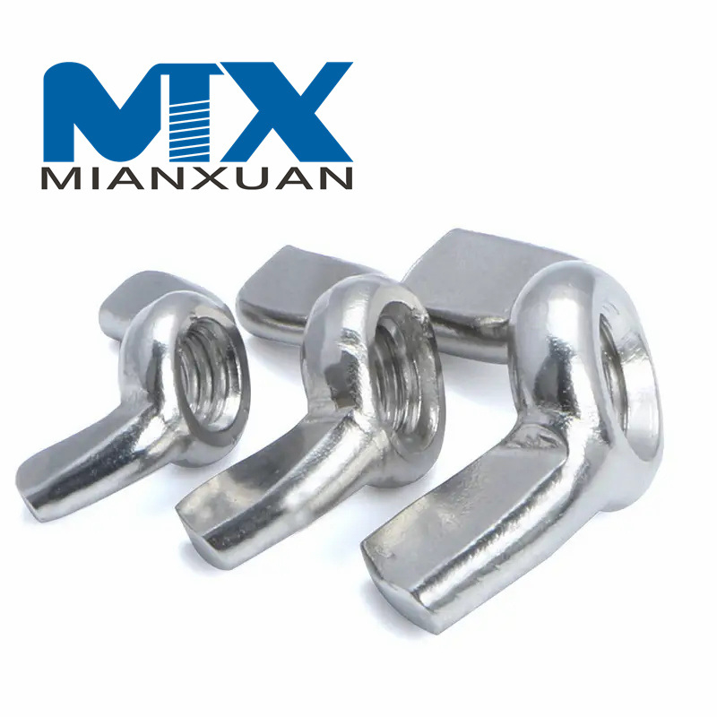 Tuerca de mariposa de acero inoxidable Tuerca de garra Tornillo manual