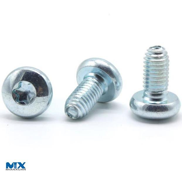Tornillos rodantes con rosca de cabeza plana y zócalo hexalobular