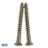 Tornillos para madera con cabeza avellanada elevada empotrada en cruz de acero inoxidable