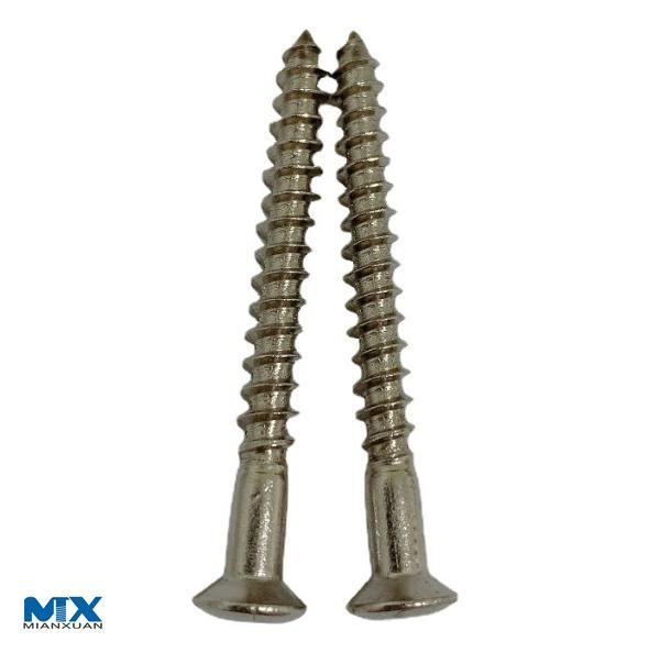 Tornillos para madera con cabeza avellanada elevada empotrada en cruz de acero inoxidable