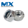 Tuercas de seguridad con inserción de nailon hexagonal de acero inoxidable