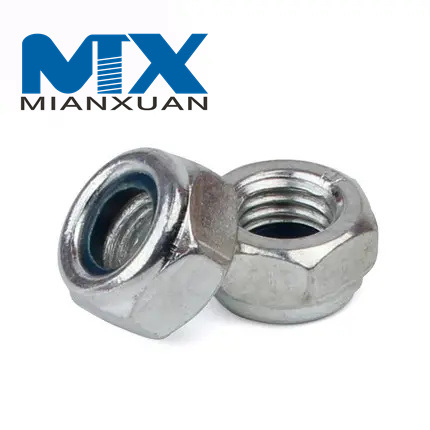 Tuercas de seguridad con inserción de nailon hexagonal de acero inoxidable