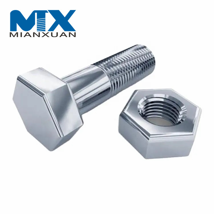 Precio al por mayor Grado 8,8 Pernos y tuercas Arandelas de tornillo Perno hexagonal galvanizado de acero DIN931