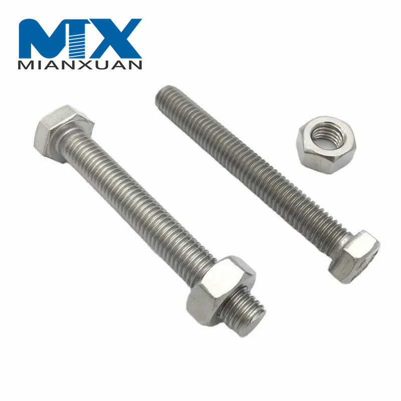 Precio al por mayor Grado 8,8 Pernos y tuercas Arandelas de tornillo Perno hexagonal galvanizado de acero DIN931