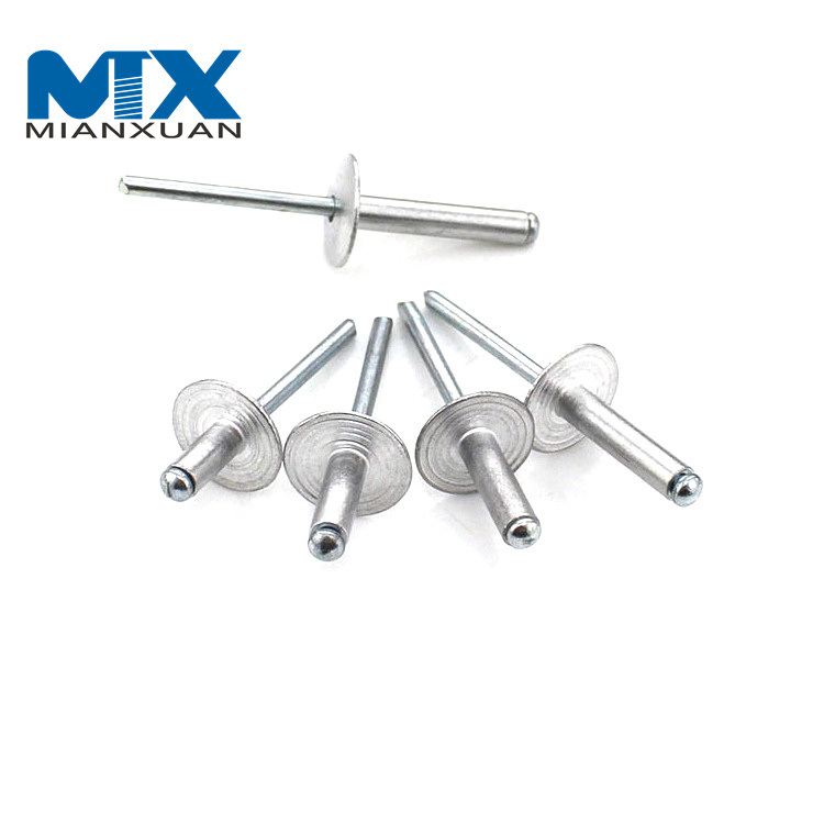 Remache ciego de extremo cerrado sellado con remache pop plano de acero de aluminio DIN7337