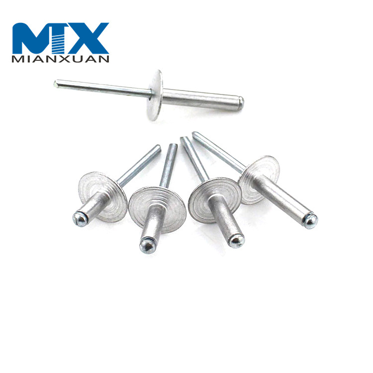 Remache ciego de extremo cerrado sellado con remache pop plano de acero de aluminio DIN7337