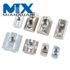 Tuerca percutor de perfil de acero inoxidable de aluminio 1/4-20 T