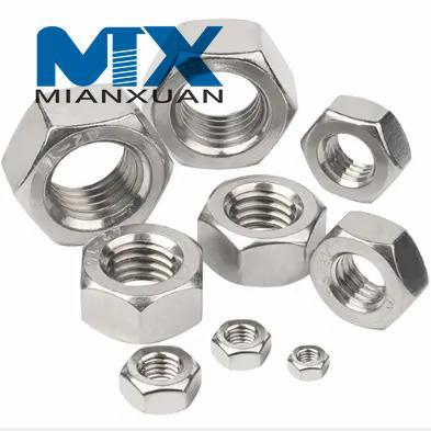 Tuerca hexagonal de acero inoxidable A2 A4 SS304 SS316