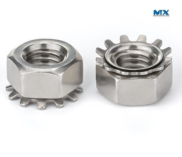 Tuercas de seguridad K de cabeza hexagonal para muebles o construcción