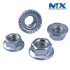 Brida de tuerca de seguridad hexagonal DIN6923 con moleteado sin moleteado