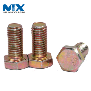 El mejor perno de cabeza plana hexagonal estándar DIN933 Pernos hexagonales de alta resistencia 8,8