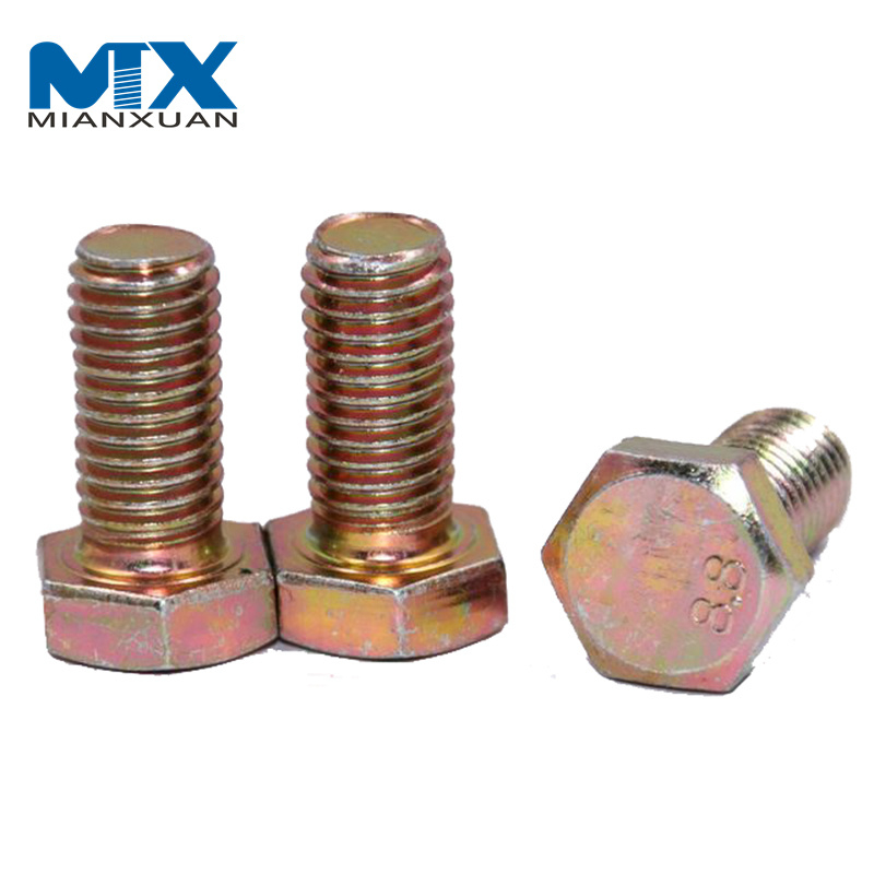 El mejor perno de cabeza plana hexagonal estándar DIN933 Pernos hexagonales de alta resistencia 8,8