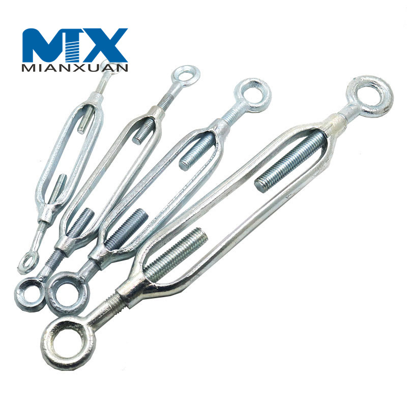 Tensor forjado galvanizado de cuerpo abierto DIN1480