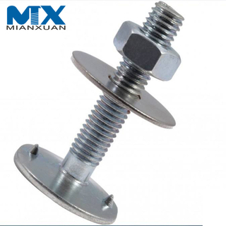 DIN15237 Tornillo de correa de cubo de elevador con colmillos de cabeza avellanada plana de 2 dientes lisos