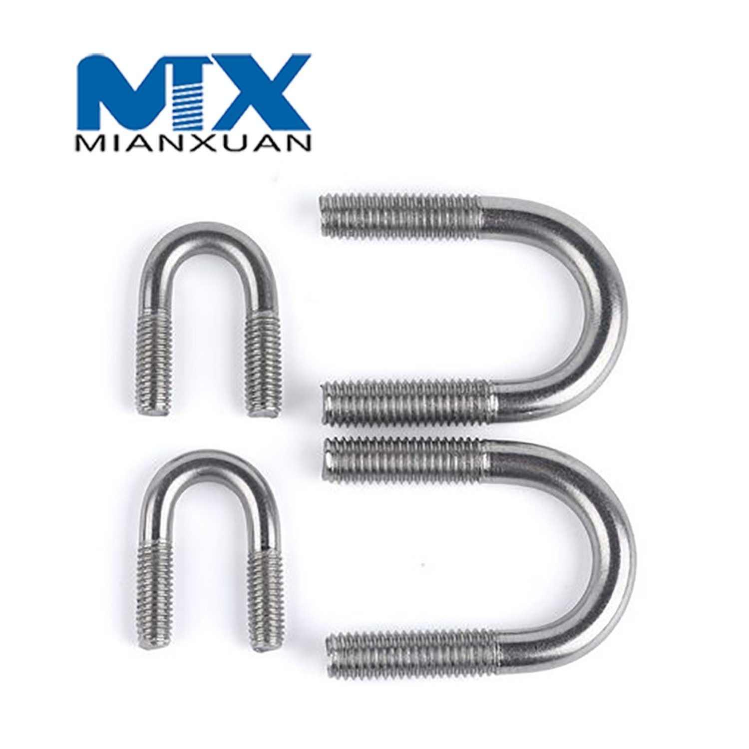 Acero al carbono 4,8 8,8 10,9 12,9 Sujetador de perno en U de acero dulce con arandela de tuerca hexagonal DIN3570 M12 M14 M16 M20 HDG Galvanizado en caliente